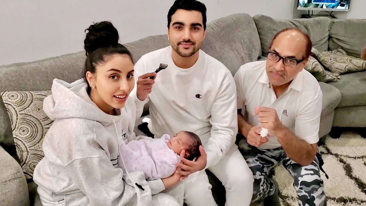 SHAVING OUR NEWBORNS HAIR I The Zaid Family