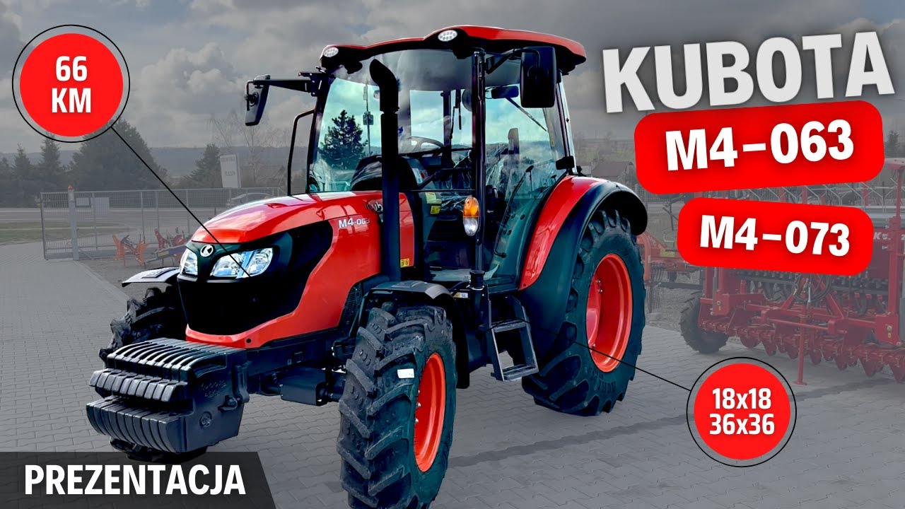 KUBOTA M4-063 / M4-073 - uniwersalne ciągniki do wielu zastosowań | Prezentacja / test ciągnika