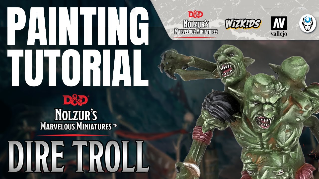 УЖАСНЫЙ ТРОЛЛЬ - D&D - ИЗУМИТЕЛЬНЫЕ МИНИАТЮРЫ НОЛЬЗУРА - WIZKIDS - КАК РАСКРАСИТЬ МИНИАТЮРУ D&D