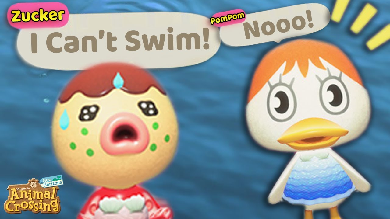 My Animal Crossing Villagers Go Swimming!!