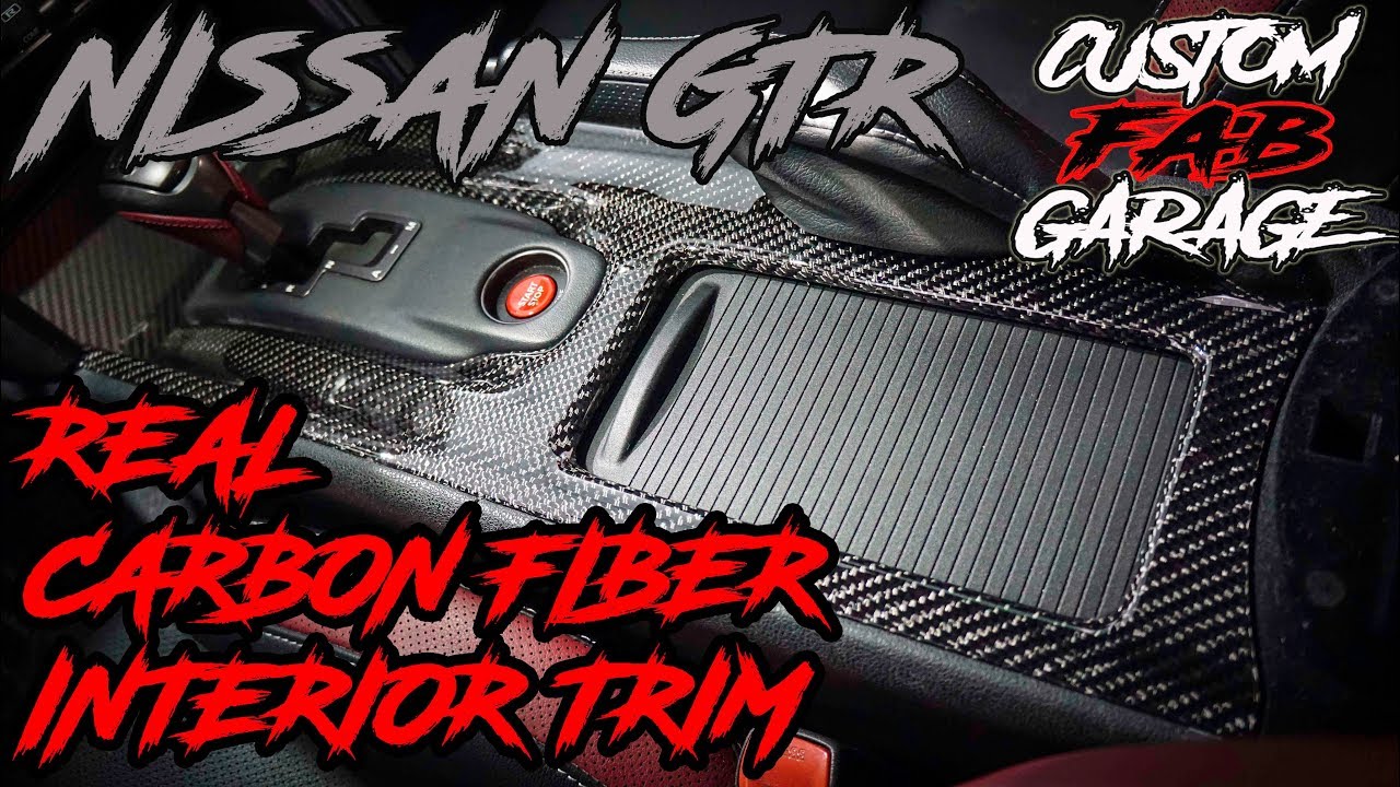 NISSAN GTR REAL CARBON FIBER INTERIOR TRIM WITH RED PEARL - RDFABLIFE - CUSTOM FAB GARAGE SEASON 1