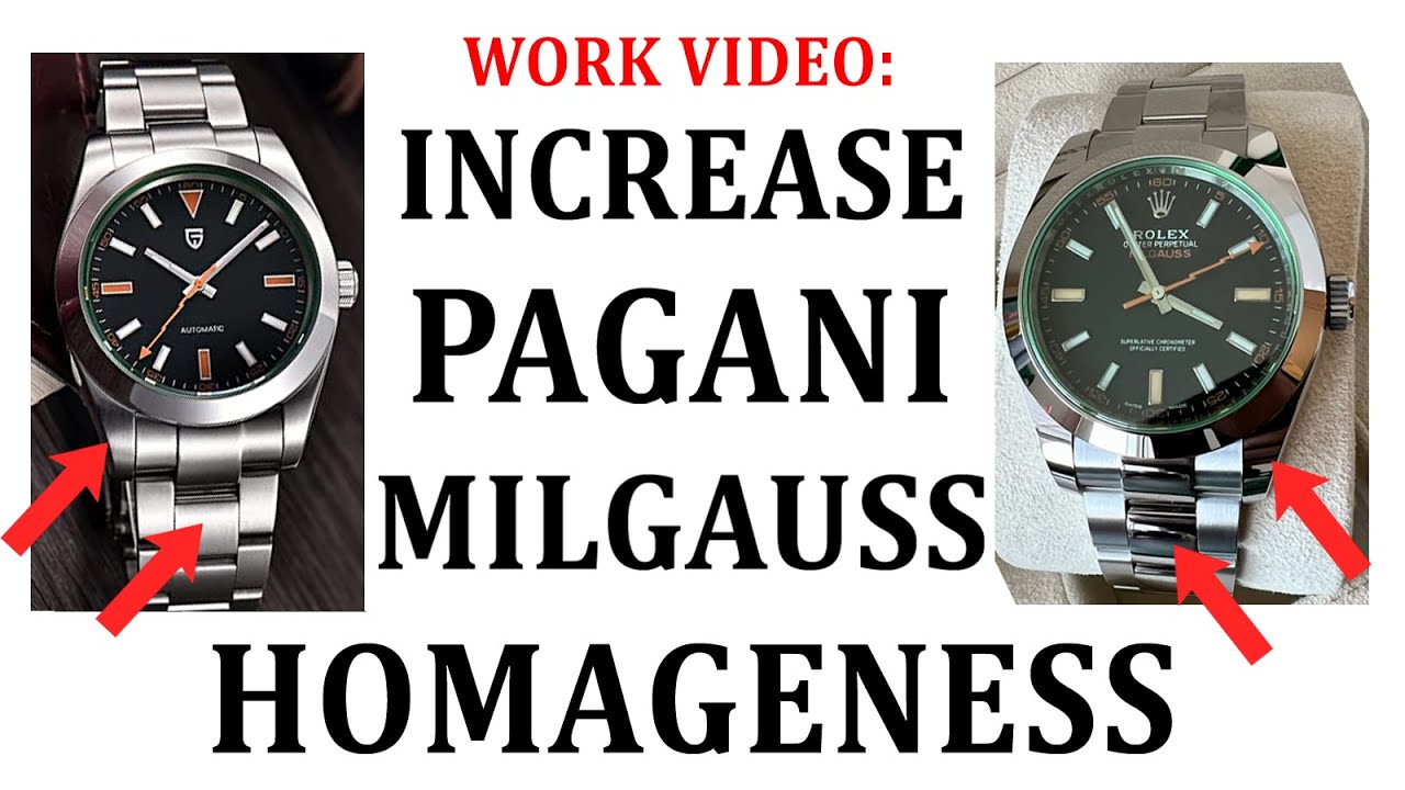 LONG & UNCUT WORK VIDEO: Making the Pagani Design Rolex Milgauss homage watch even MORE HOMAGEY!