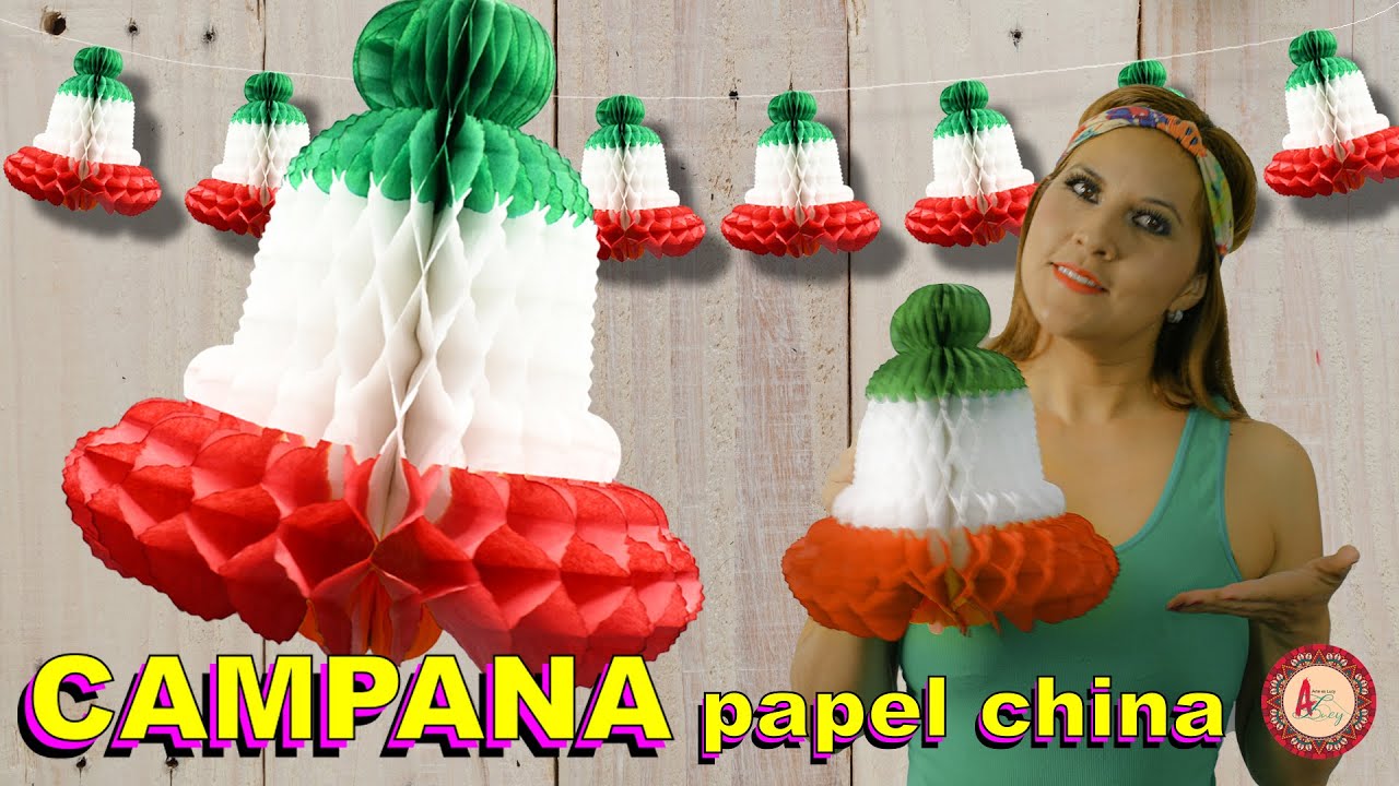 Como hacer una campana de papel china