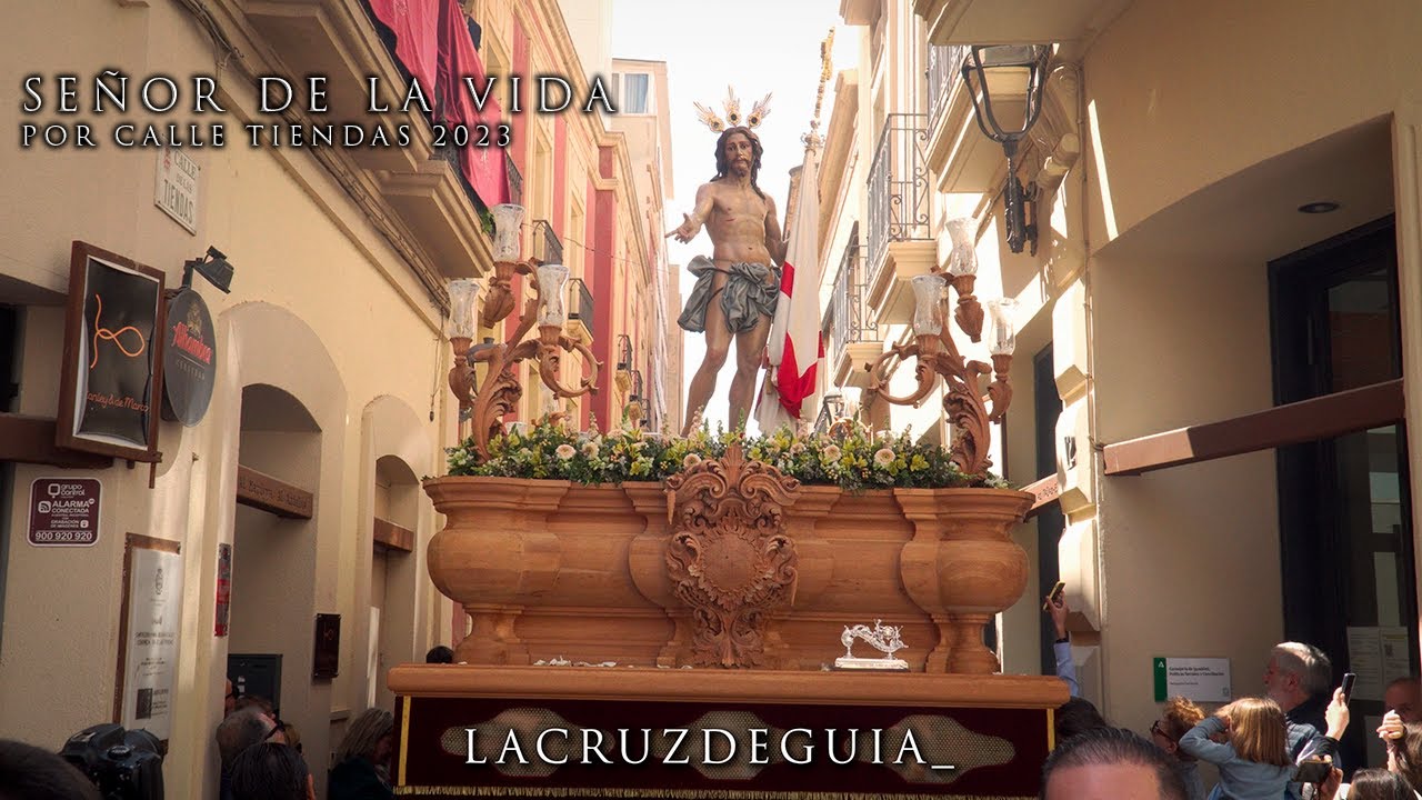 [4K] SEÑOR DE LA VIDA POR CALLE TIENDAS - ALMERÍA 2023