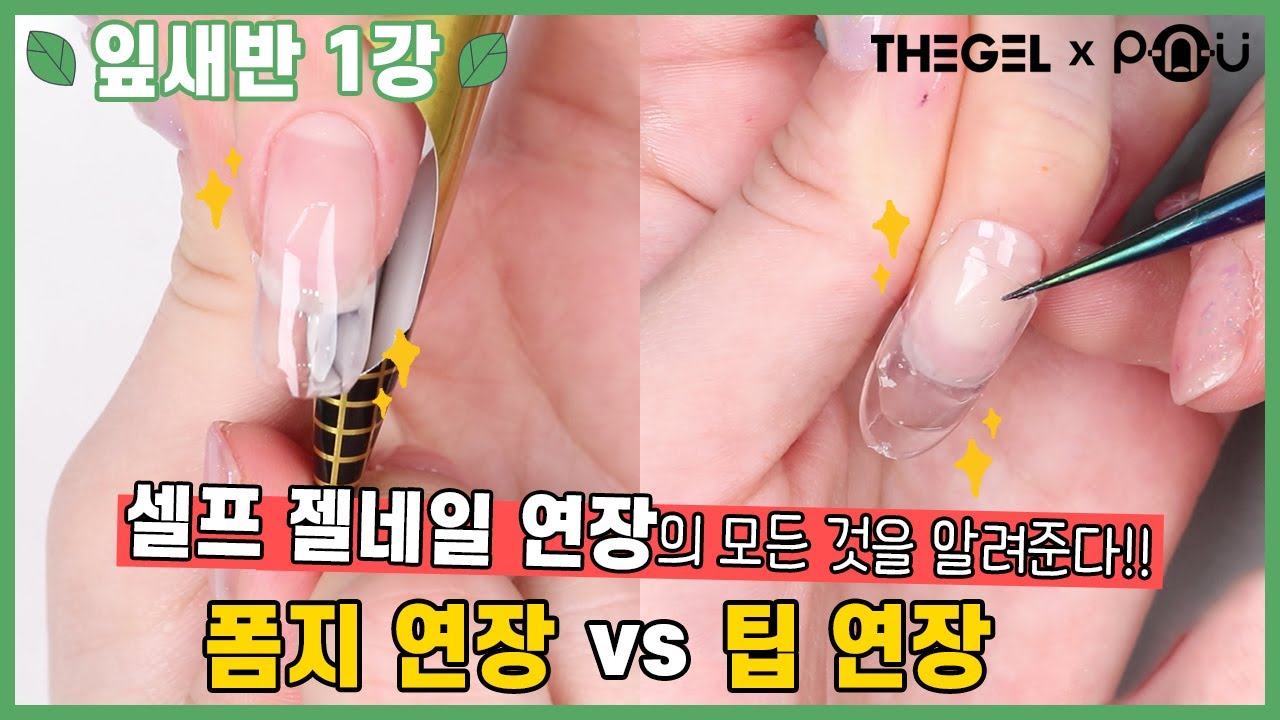 [더젤 x 픽네일업] 잎새반 1강_셀프 젤 연장의 모든 것을 알려준다!! 폼지 젤 연장 vs 팁 젤 연장ㅣ슬기로운네일생활