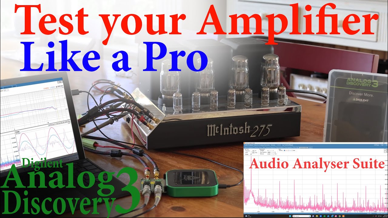 Digilent Analog Discovery 3 и Audio Analyzer Suite. Тестирование усилителей Mcintosh Mc275, Sansui,