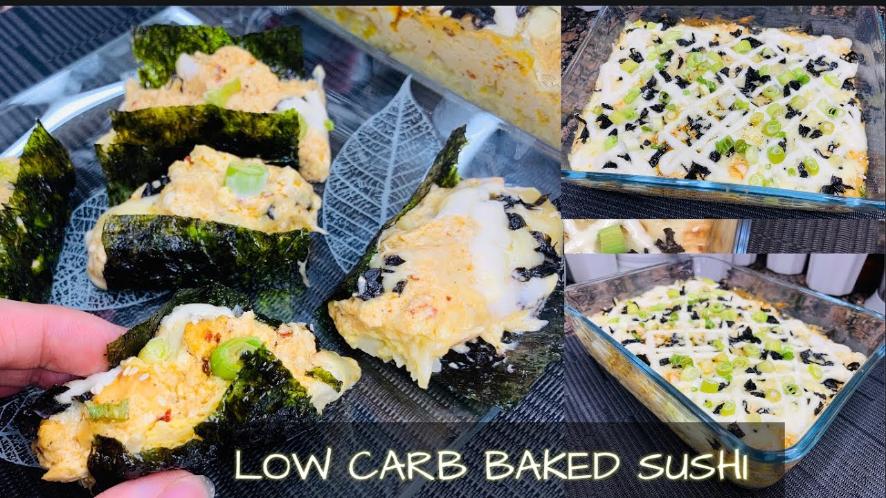 TRENDING BAKED SUSHI USING CAULIFLOWER RICE | KETO AND LOW CARB DIET