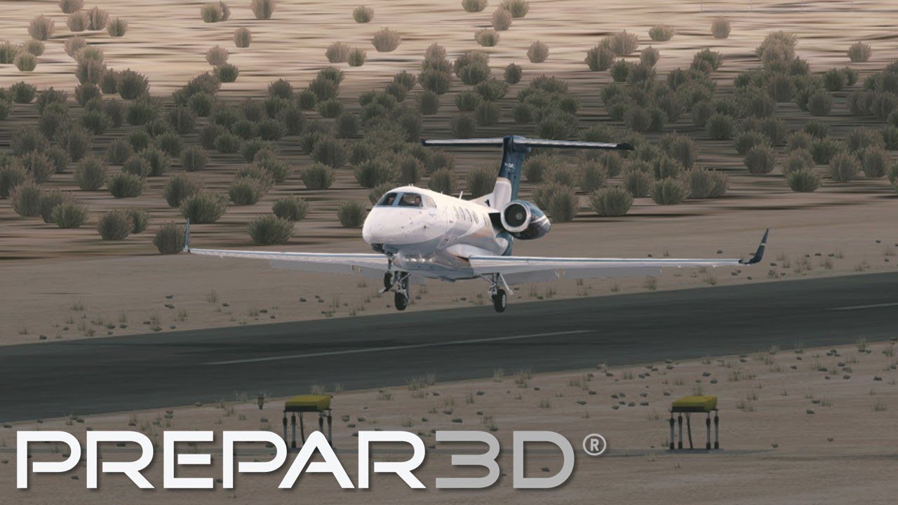 [Prepar3d] Awesome Phenom 300 Landing in Twentynine Palms