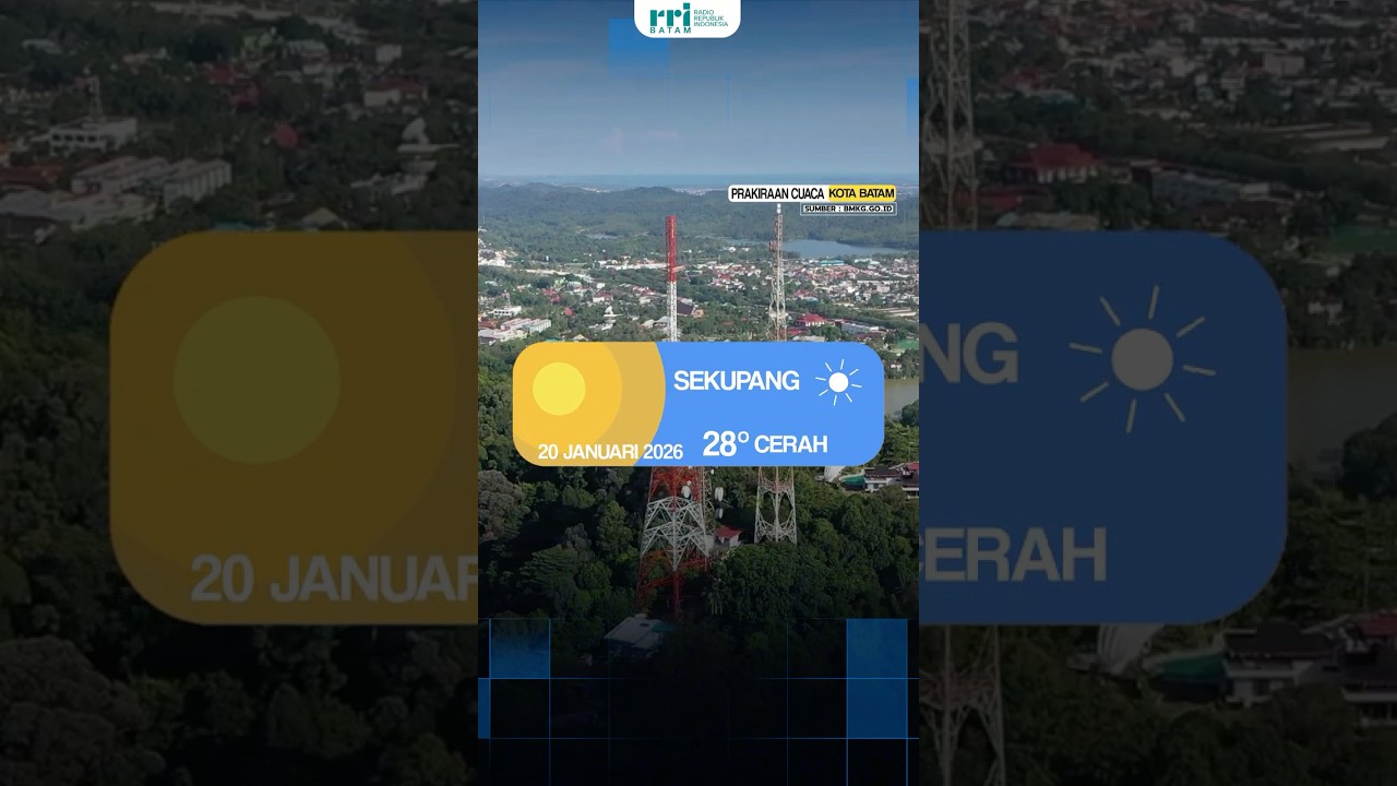 PRAKIRAAN CUACA KOTA BATAM SELASA 20 JANUARI 2026 #rri #batam #cuaca #infoterkini #fypシ #news