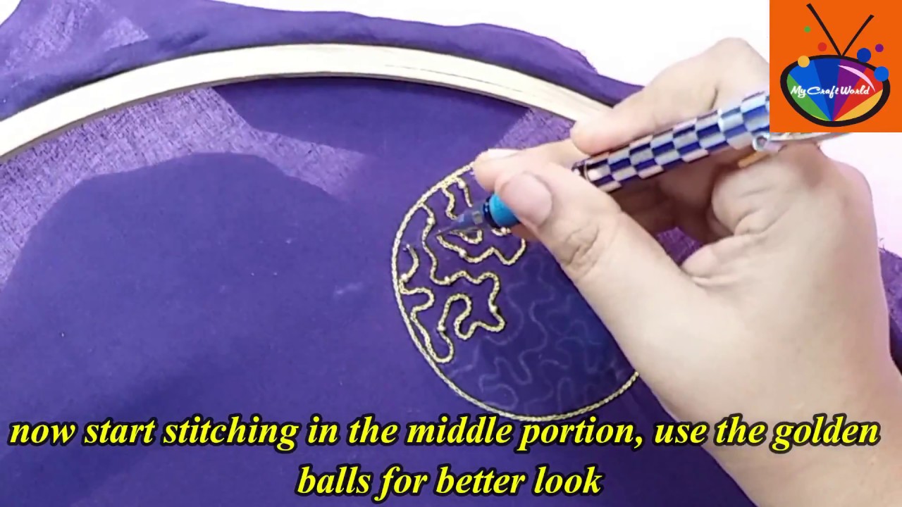 LATEST MAGGAM WORK PANI WORK OR WATER FILLING STICH | TUTORIAL | PANI WORK TUTORIAL FOR BEGINNERS