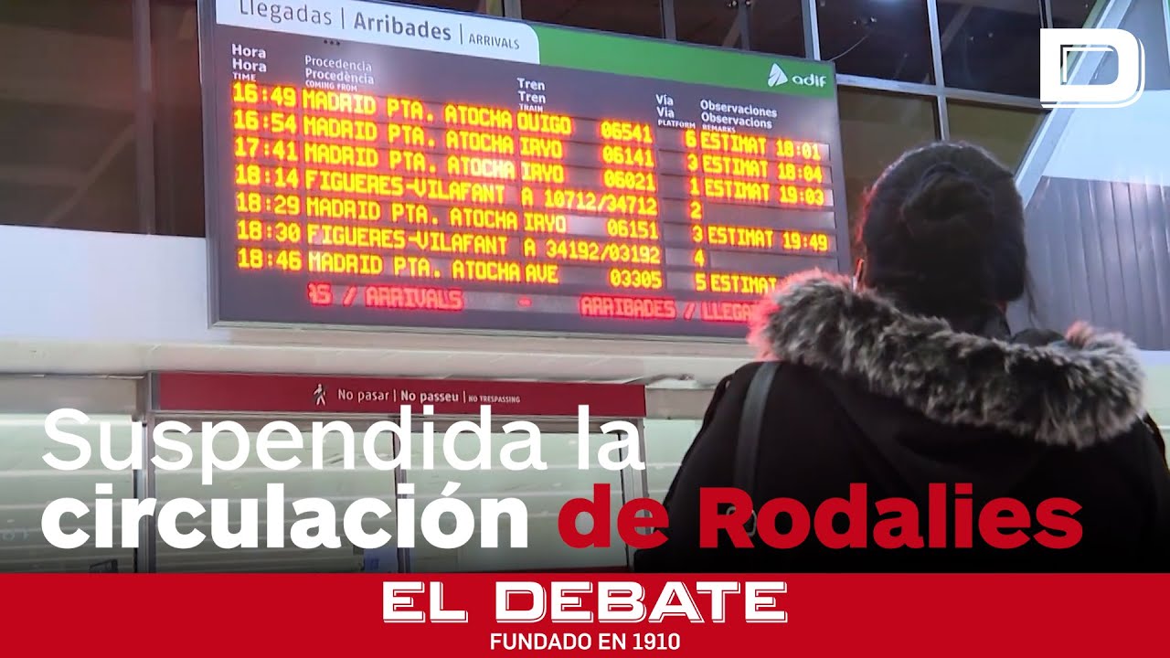 Suspendida la circulación de todos los trenes de Rodalies y Media Distancia en Cataluña