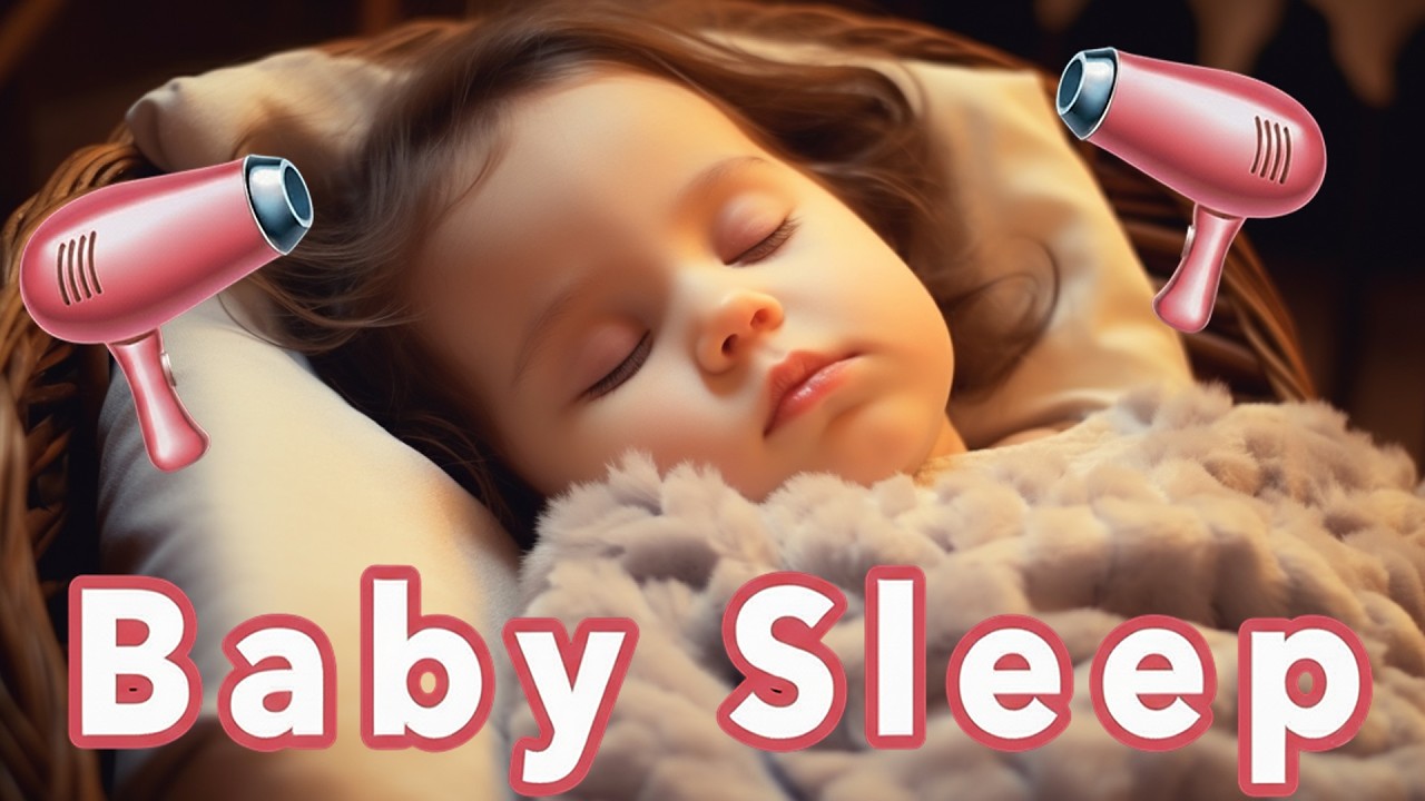 10 Hours Baby F&ouml;n Ger&auml;usch zum Einschlafen No Ads | Haarf&ouml;n f&uuml;r Babys / Hair Dryer White Noise