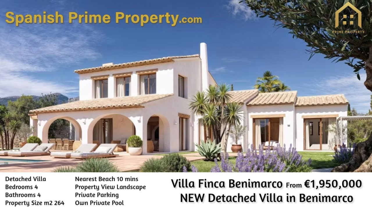 Villa Finca, New build Luxury traditional Spanish villa, Benimarca, Quesada, Costa Blanca &euro;1,950,000