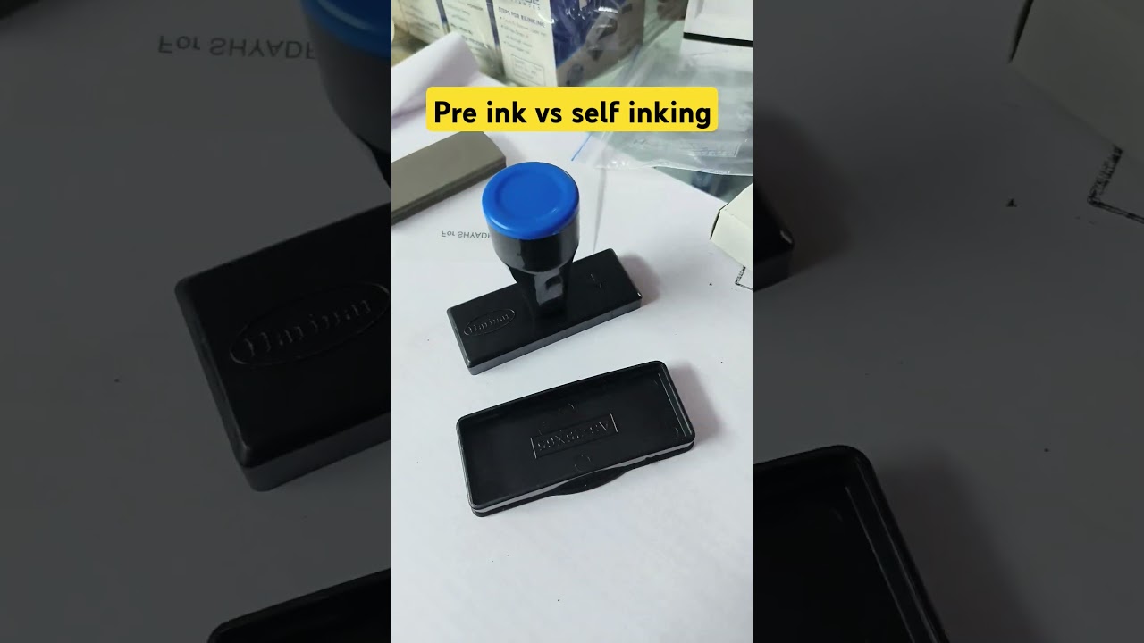 Pre inked Stamp vs self inking DIY #stampfactory #diy #preinkvsselfink