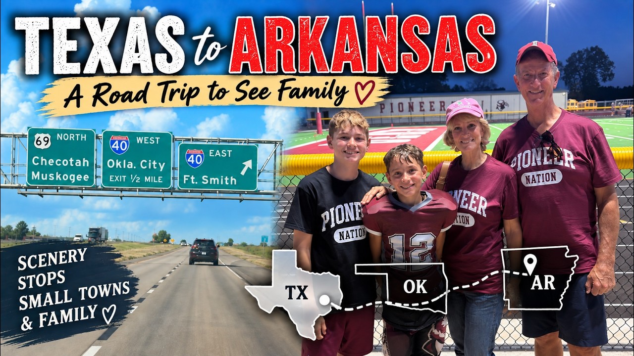 ASMR Road Trip 🚙 Texas to Arkansas | Buc-ee&rsquo;s, Small Towns & Family