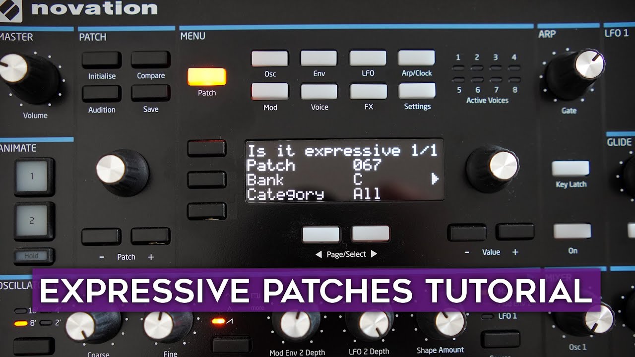 How to create expressive sounds on a synthesiser (Novation Peak sound design tutorial)