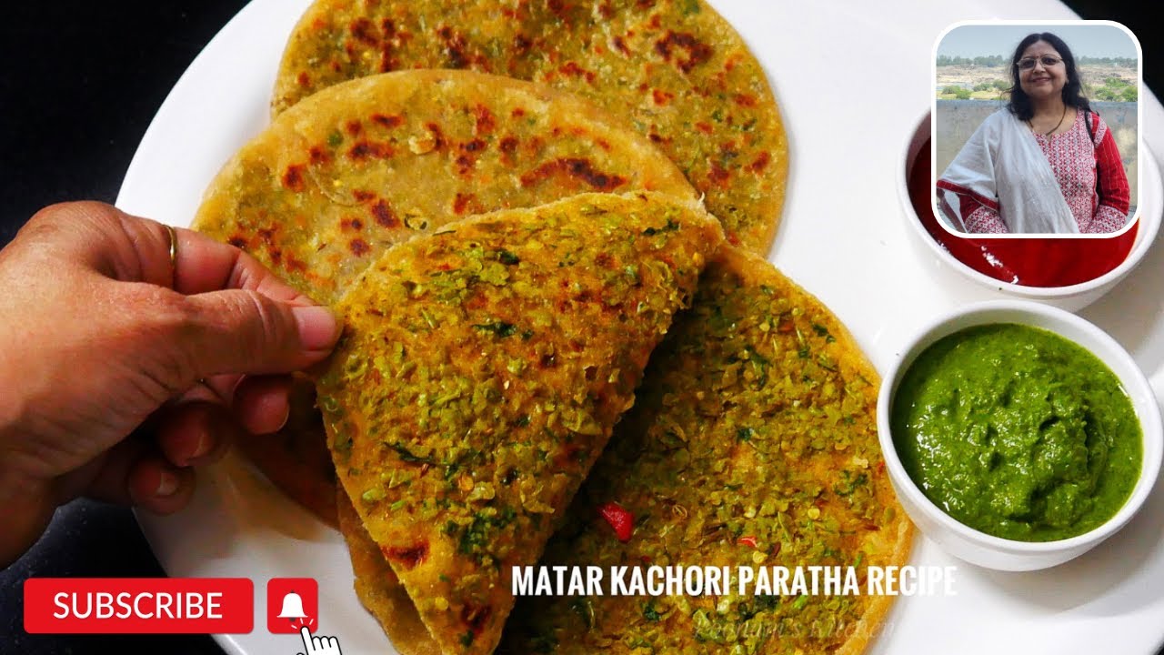 Matar Kachori Paratha Recipe | Green Peas Paratha Recipe | Matar Stuffed Paratha | मटर कचौड़ी पराठा