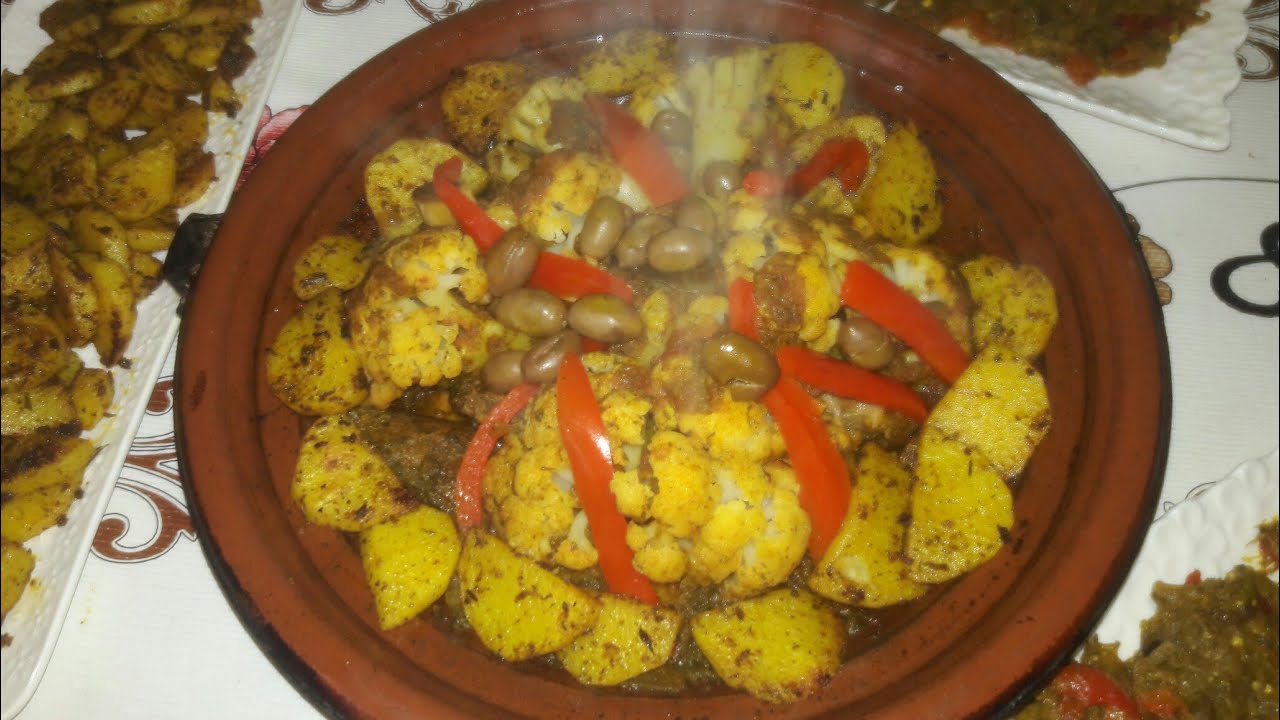 طاجين باللحم و شفلور كيجي لذيذ يستحق التجربة✔😊🖒🖒🖒