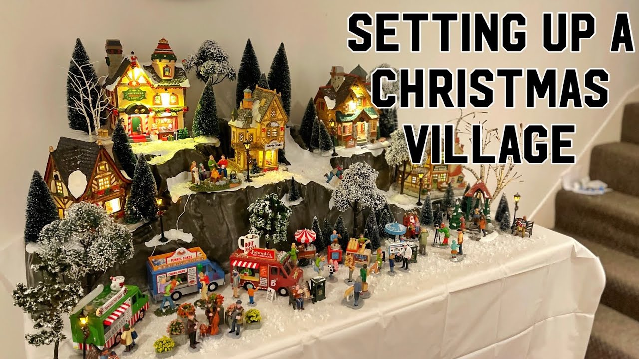 How to build  a Christmas Village | Christmas Village display ideas | Lemax Christmas Village set up