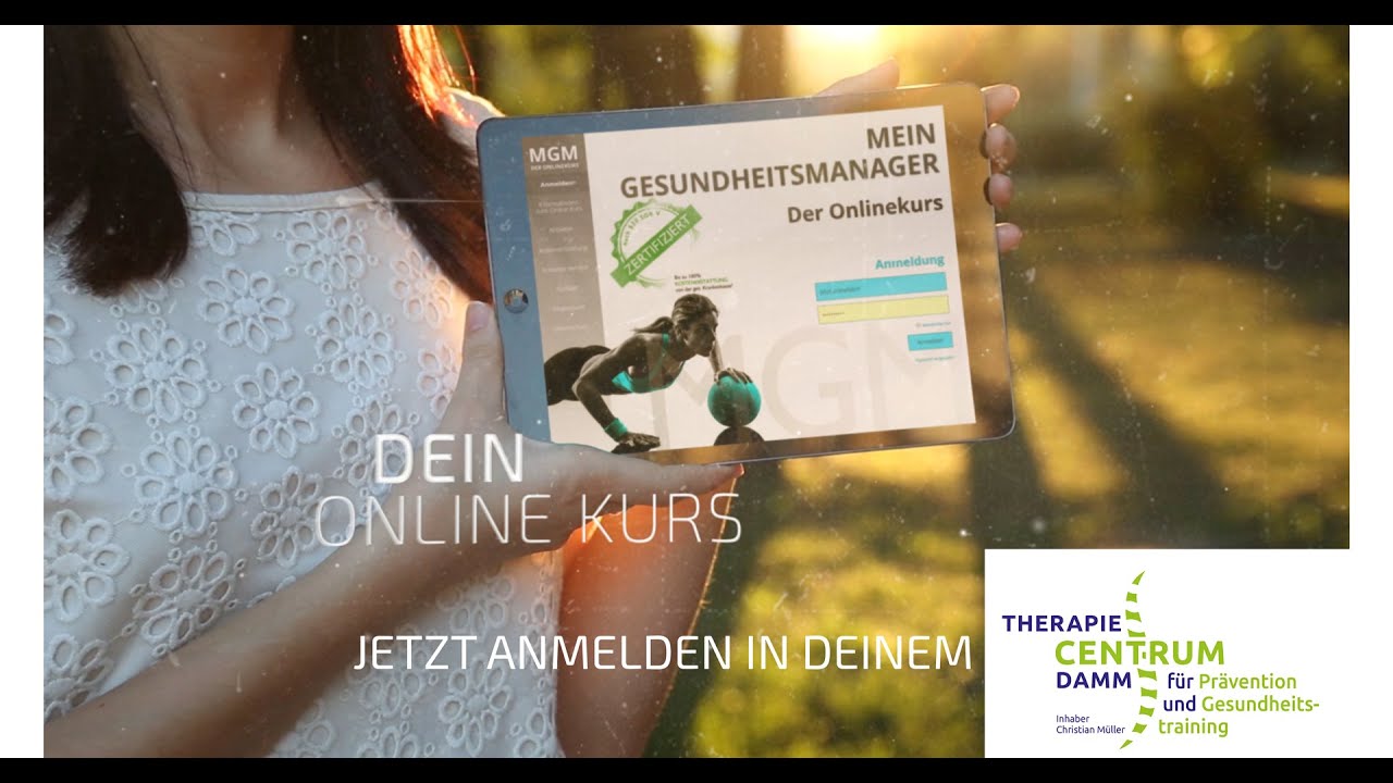 MGM Der Online Fitnesskurs Trailer 2020 Centrum f&uuml;r Pr&auml;vention und Gesundheitstraining Damm