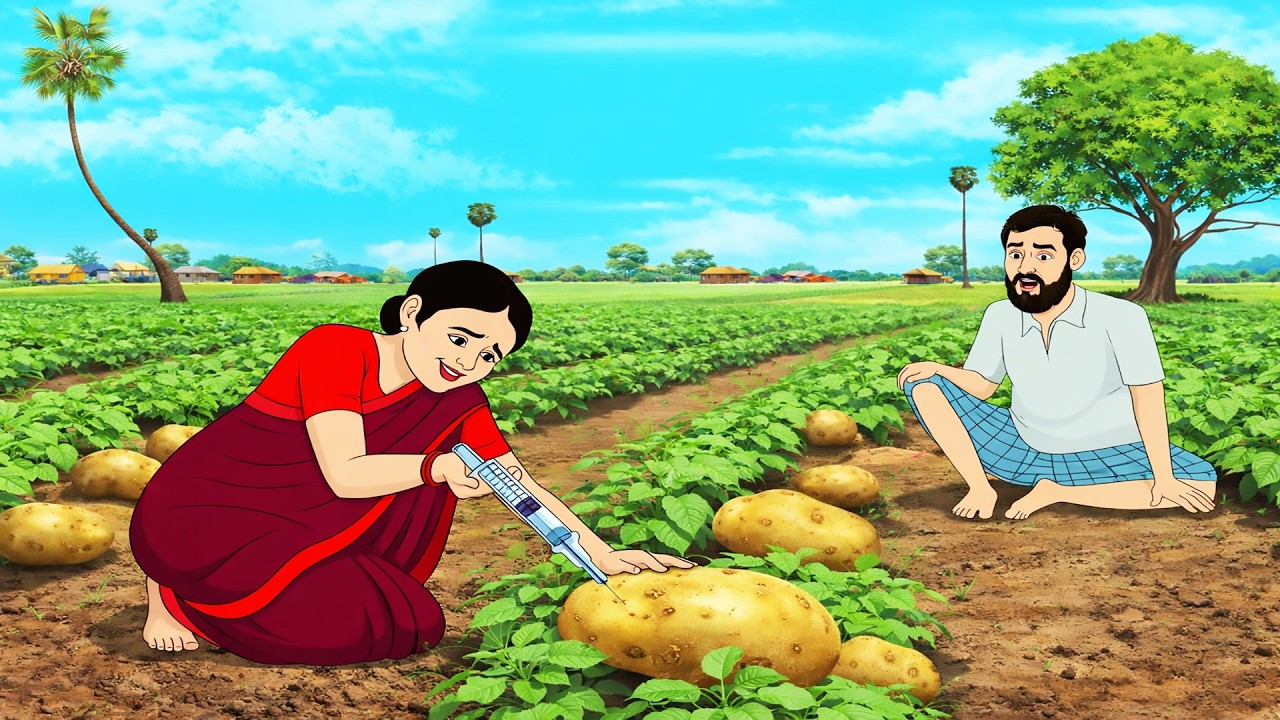 লোভী বউয়ের আলু চাষ। Rupkothar golpo। Bengali Moral Stories Cartoon। Bangla Golpo। নীল চাদের দেশ