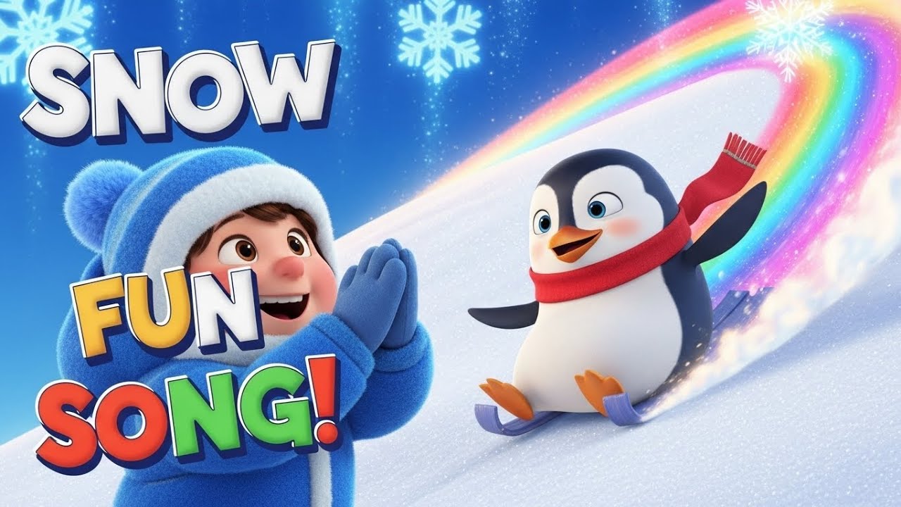 Snow Fun Nursery Rhyme for Toddlers | Winter Animal Friends Song