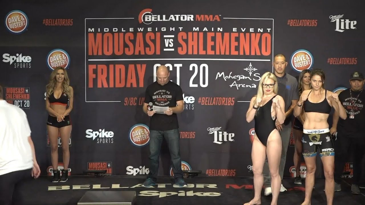 Heather Hardy vs. Kristina Williams - Weigh-in Face-Off - (Bellator 185) - /r/WMMA