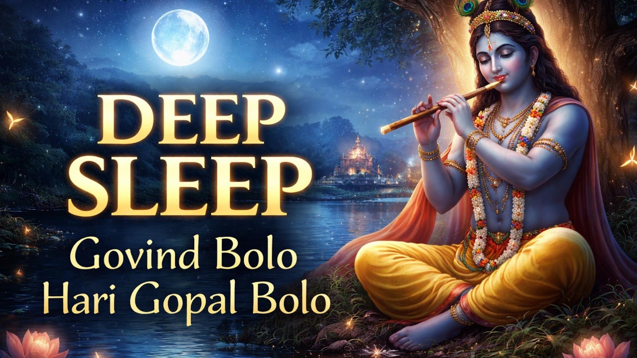 Govind Bolo Hari Gopal Bolo 🙏 Krishna Bhajan for Deep Sleep & Night Peace