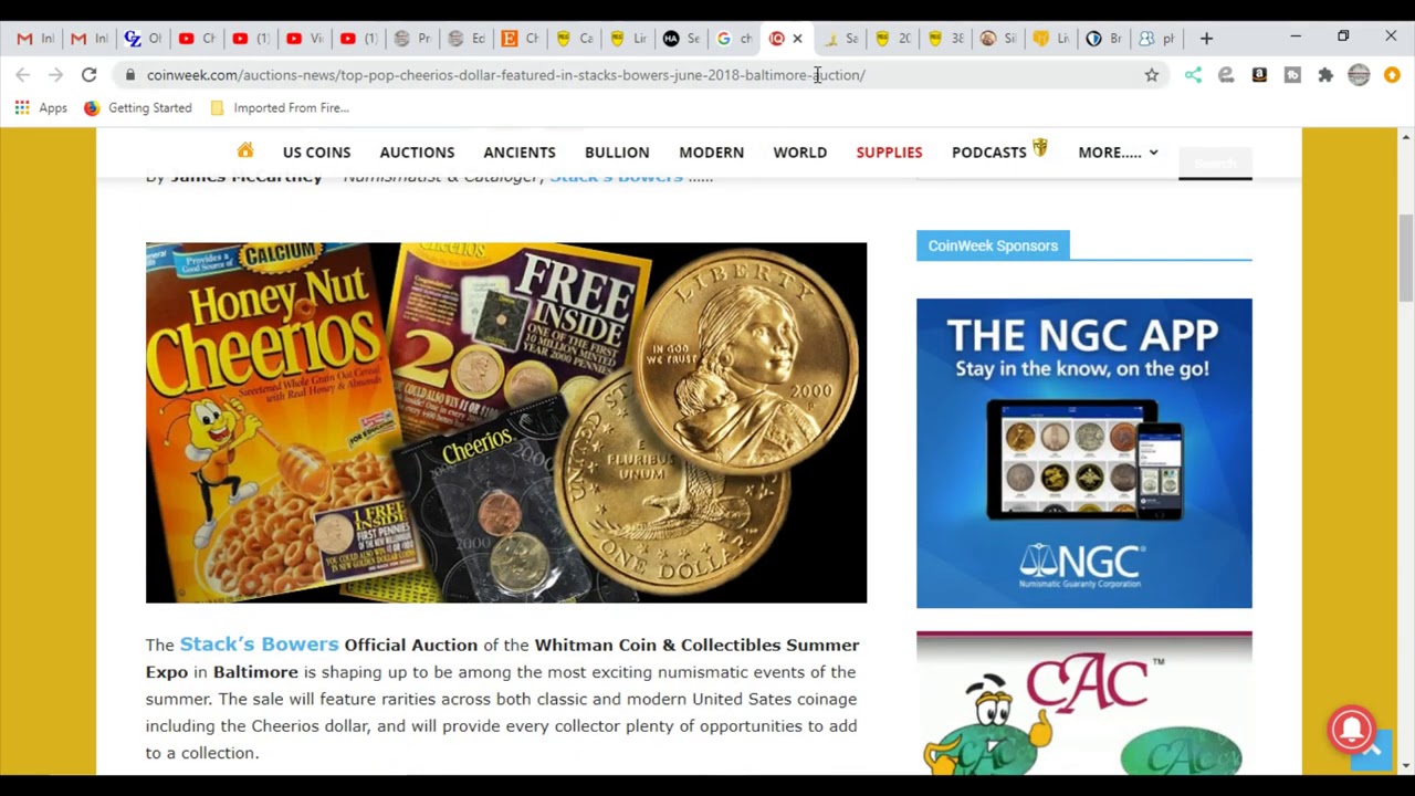 2000 Cheerios Dollar - Sacagawea Dollar Value - Do You Have A Cheerios Dollar?