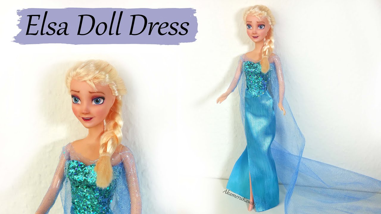 Doll Makeover; Elsa inspired (Frozen) Dress - Tutorial