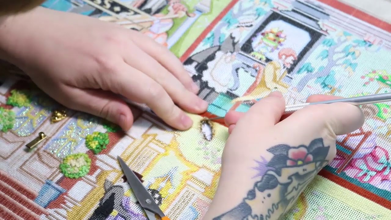 Repairing a Burn Hole in Needlepoint Canvas