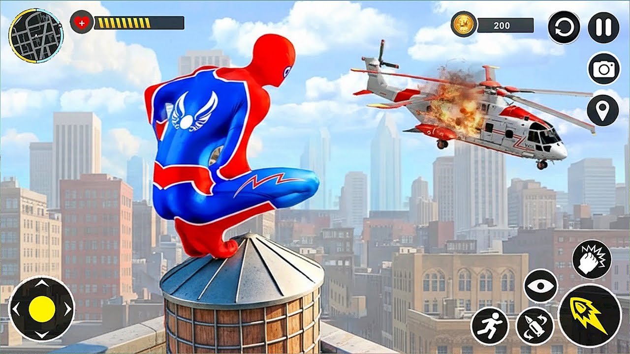 Spidey Rope Hero: City Rescue Open World Superhero Adventure - Android Gameplay