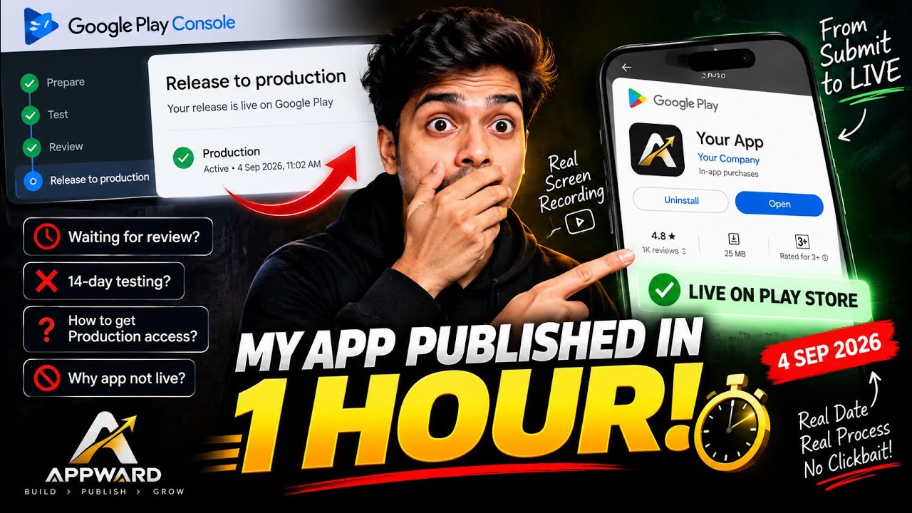 I Published My Android App on Google Play in 1 Hour! (Full Play Console Process)