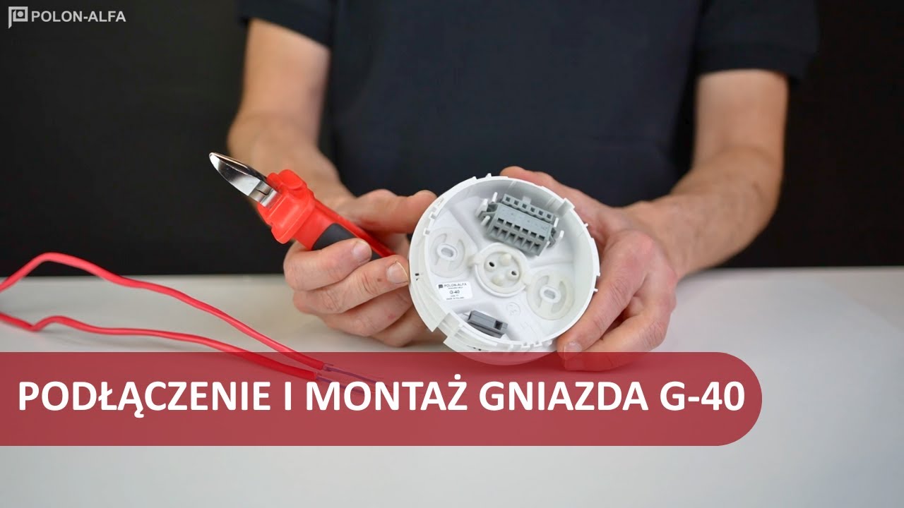 Podłączenie i montaż gniazda G-40 | POLON-ALFA