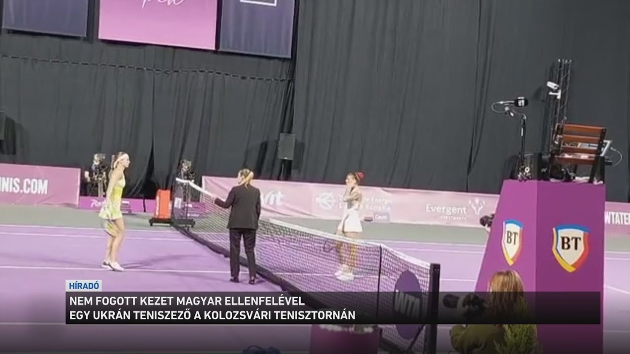 Nem fogott kezet magyar ellenfelével egy ukrán teniszező a kolozsvári tenisztornán