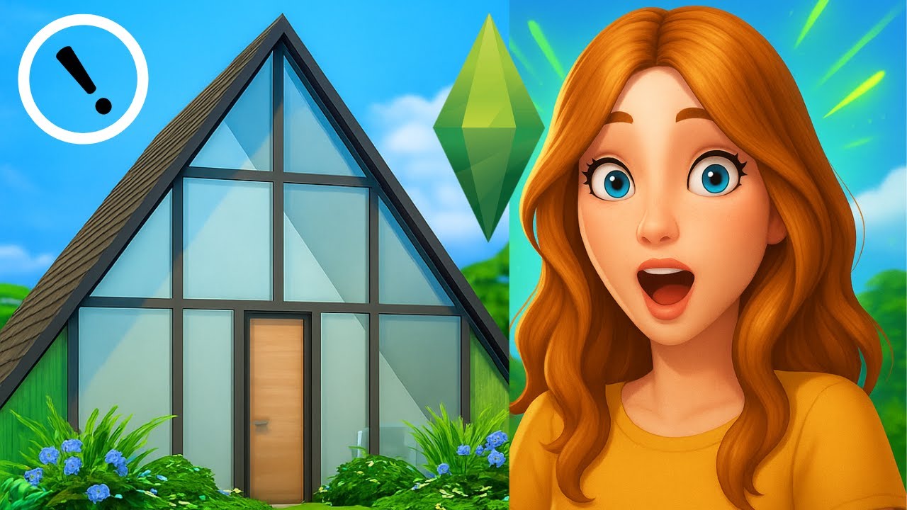 ¿Una casa sin muros? ¡Solo con tejado y ventanas! 😲#lossims4 #sims4 #simmer #thesims4