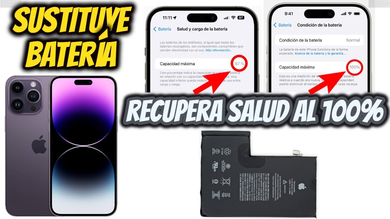 🪫Cambia Batería-Recupera Salud al 100% // iPhone 14 Pro y 14 Pro Max