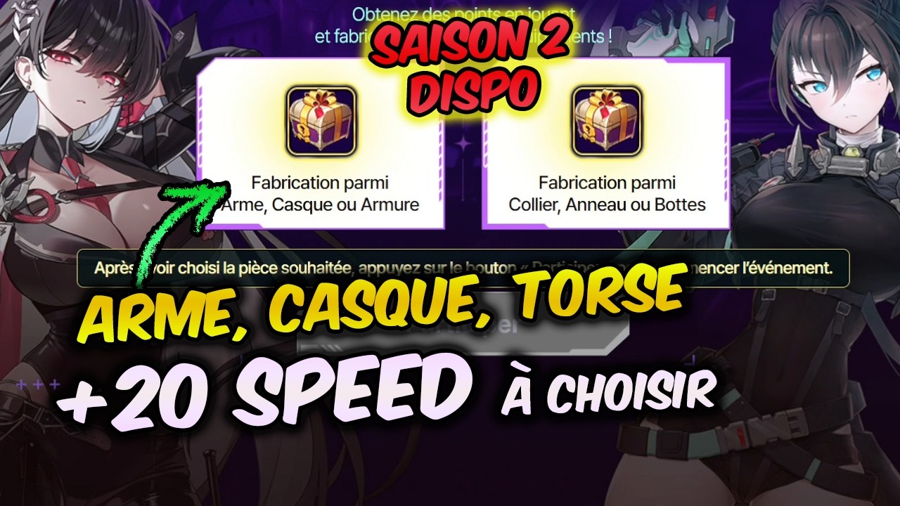 Mes conseils : son deuxième à 20 de speed - guide Epic Seven 2026