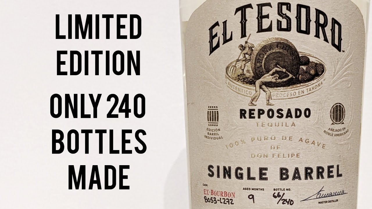 El Tesoro Single Barrel Old Town Tequila Limited Edition ONLY 240 Bottles - Showcase and Review