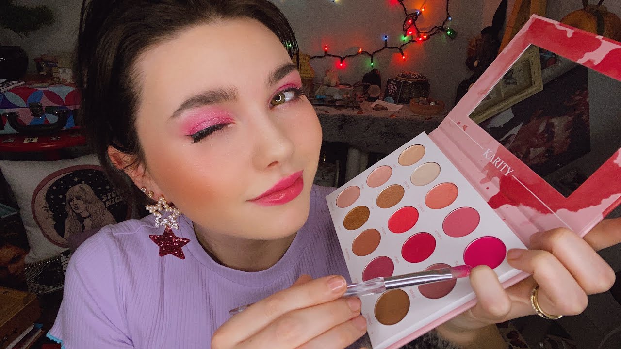 my Valentine’s Day makeup 👄 asmr whisper 👄
