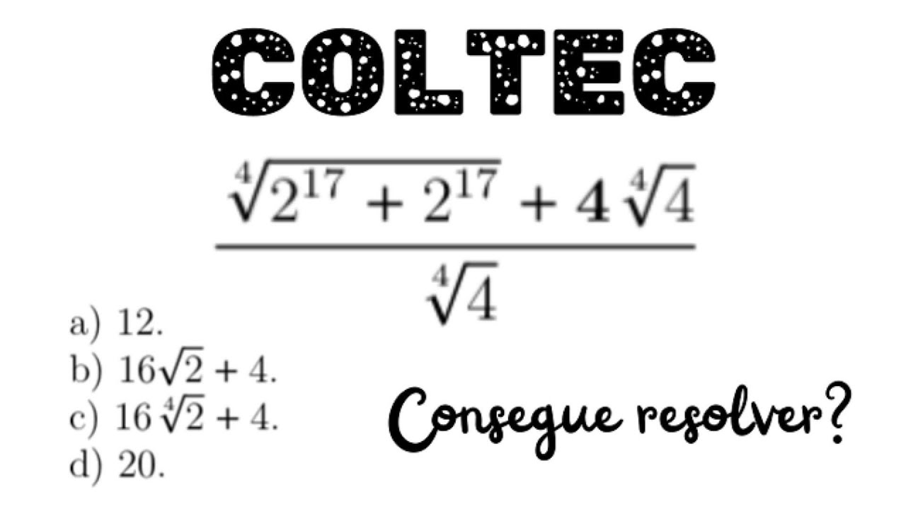 COLTEC 2018 - Propriedade das Pot&ecirc;ncias e da Radicia&ccedil;&atilde;o. @profdarlao