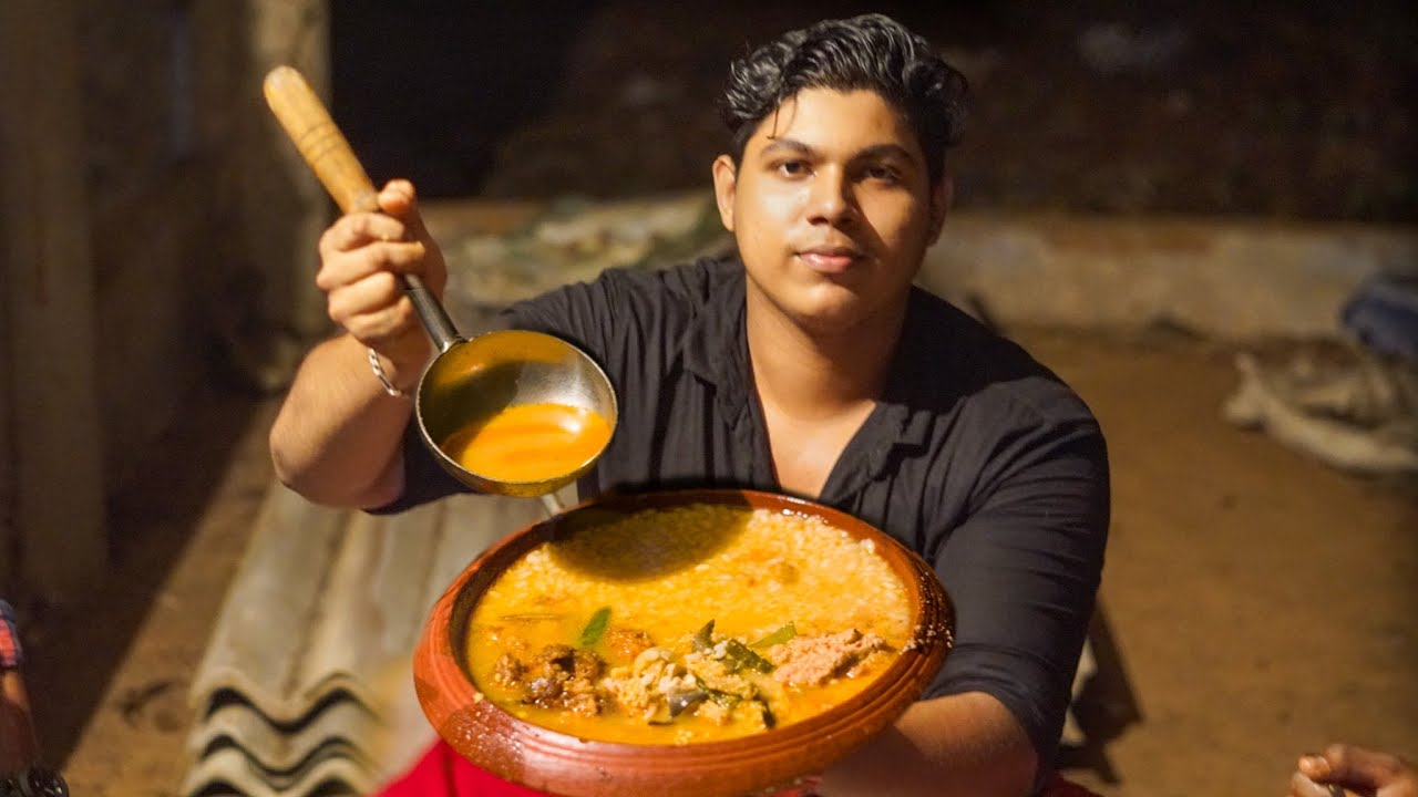 Whole Mangalapuram Dried Shark Fry With Nadan Kanji | Shark Head Curry | Fish fry with kanji |