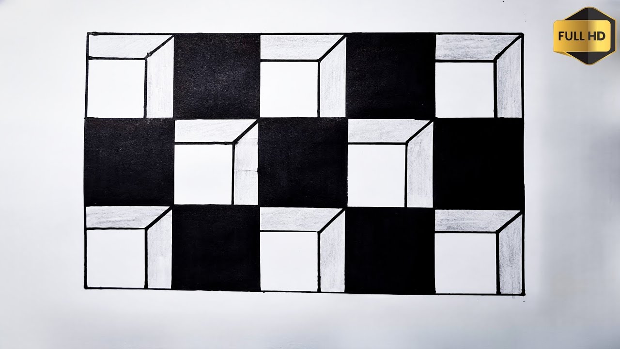This is NOT a chessboard. Your brain is being tricked! It's a simple 3D illusion.
