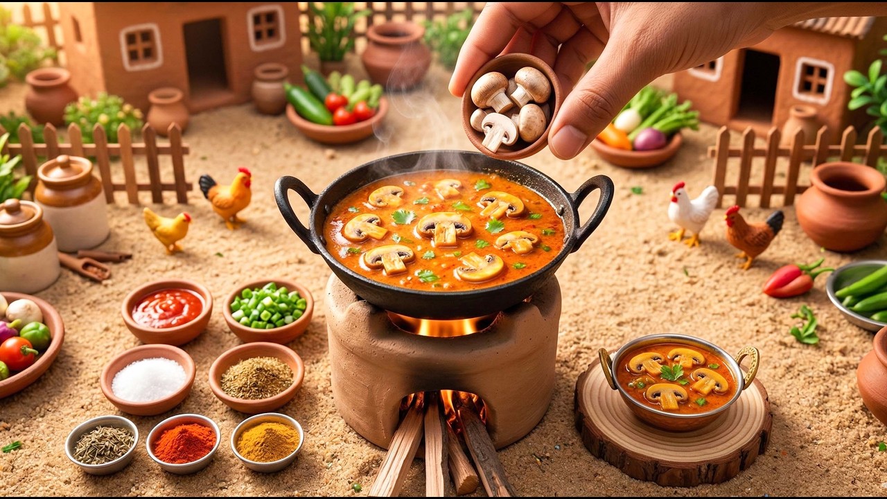 How to Make Miniature Truffle Curry 🍄‍😋 Tiniest Indian Food Ever | Tini Foodkey