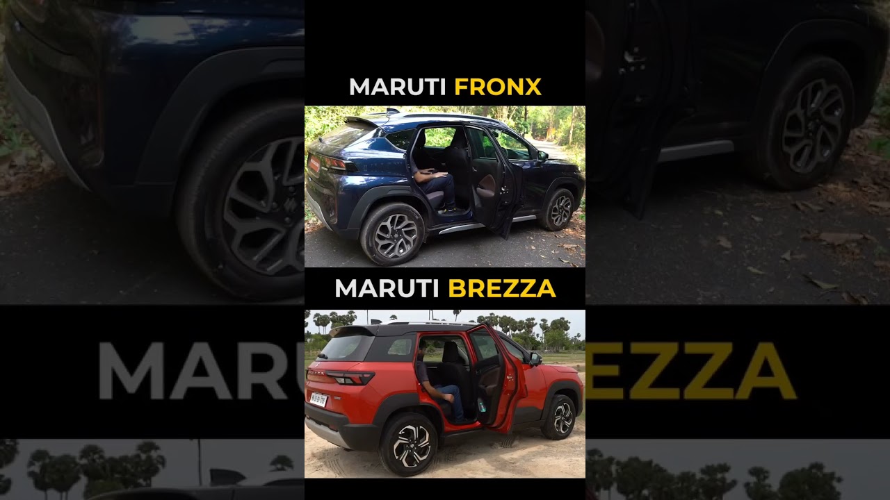 FRONX❤️ v/s Brezza !! rear seat big comparison☣️ #shorts #viral