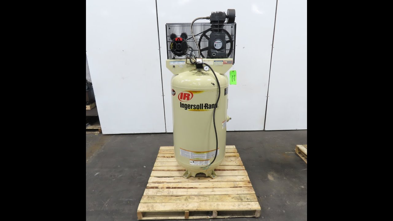 SKU 253138 Ingersoll Rand SS5N5 5Hp Vertical Single Stage Air Compressor 80 Gallon 230V 1Ph