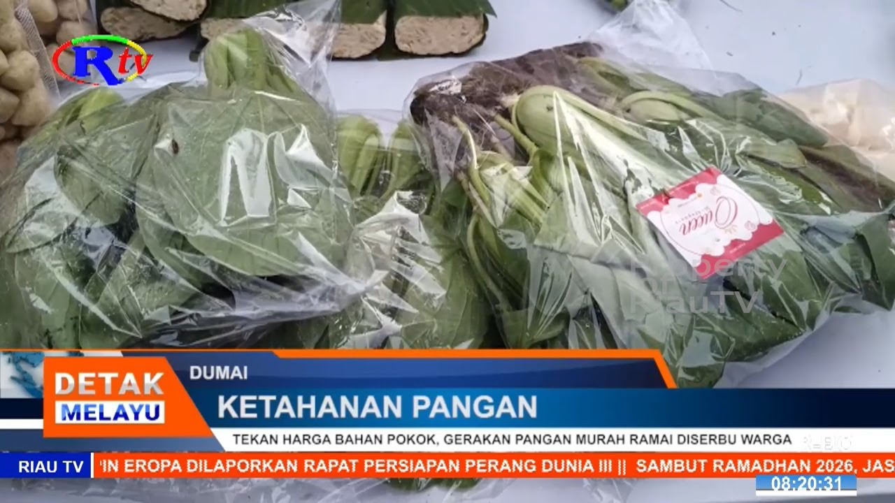 TEKAN HARGA BAHAN POKOK, GERAKAN PANGAN MURAH RAMAI  DISERBU WARGA DUMAI