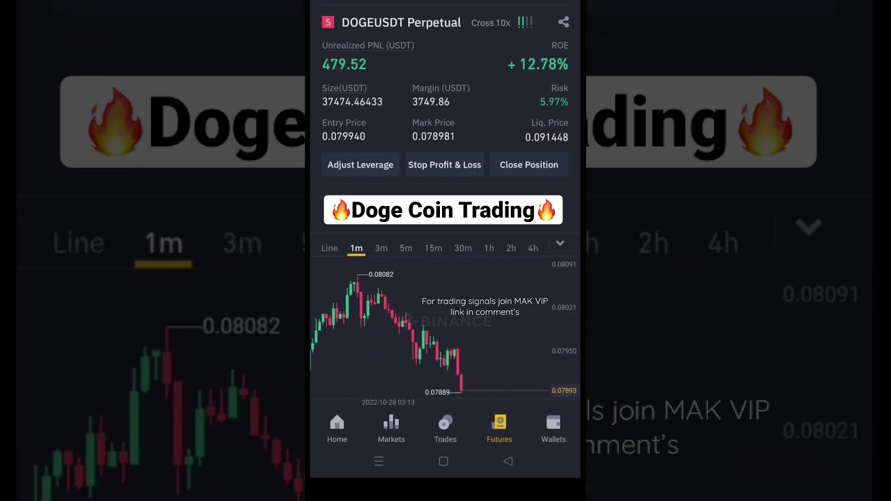 #DogeCoin Live Trading Profit  | $1000 Trading Profit | Binance Future Trading #shorts