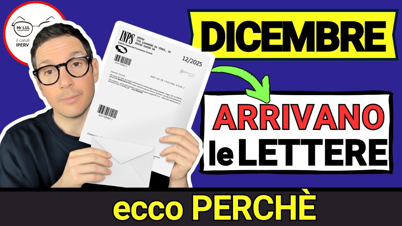 INPS dicembre ARRIVANO LETTERE ➜ PENSIONI IRPEF REVOCA INVALIDI ADI AUU NOVIT&agrave; ISEE 630&euro; DISOCCUPATI