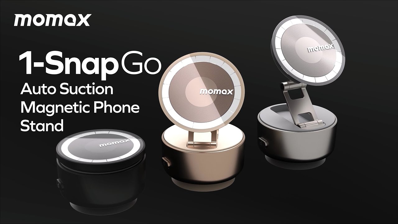 [ Momax ]  1-SnapGo Auto Suction Magnetic Phone Stand – A Pocket-Sized Phone Holder!
